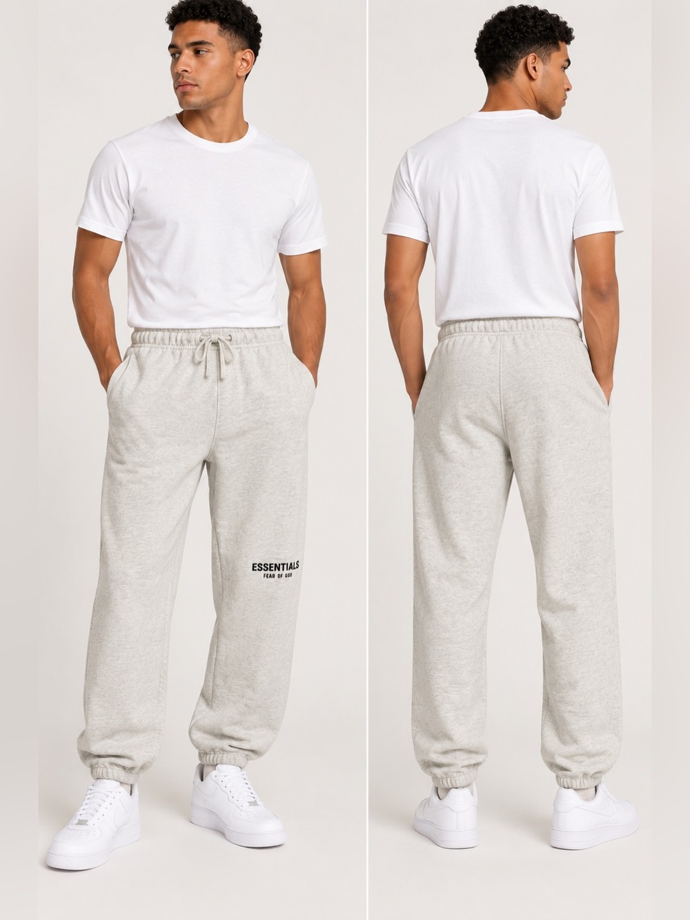 Fear of God Essentials Light Oatmeal Sweatpants Joggers Large NWT